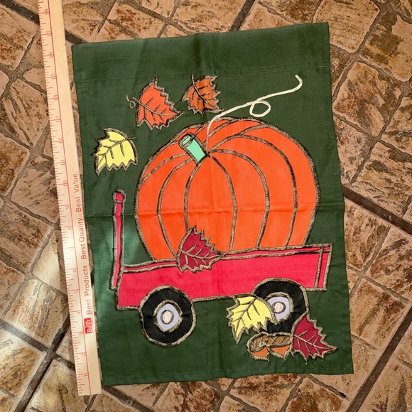 Pumpkin Wagon Garden‎ Flag - Picture 1 of 1